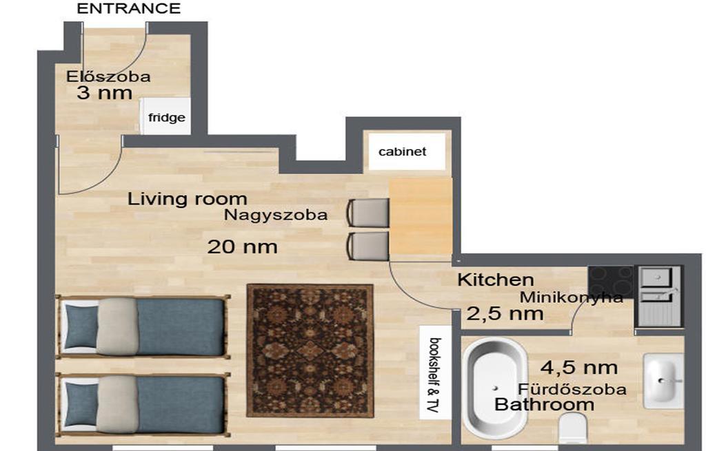 בודפשט Home Away Apartment חדר תמונה